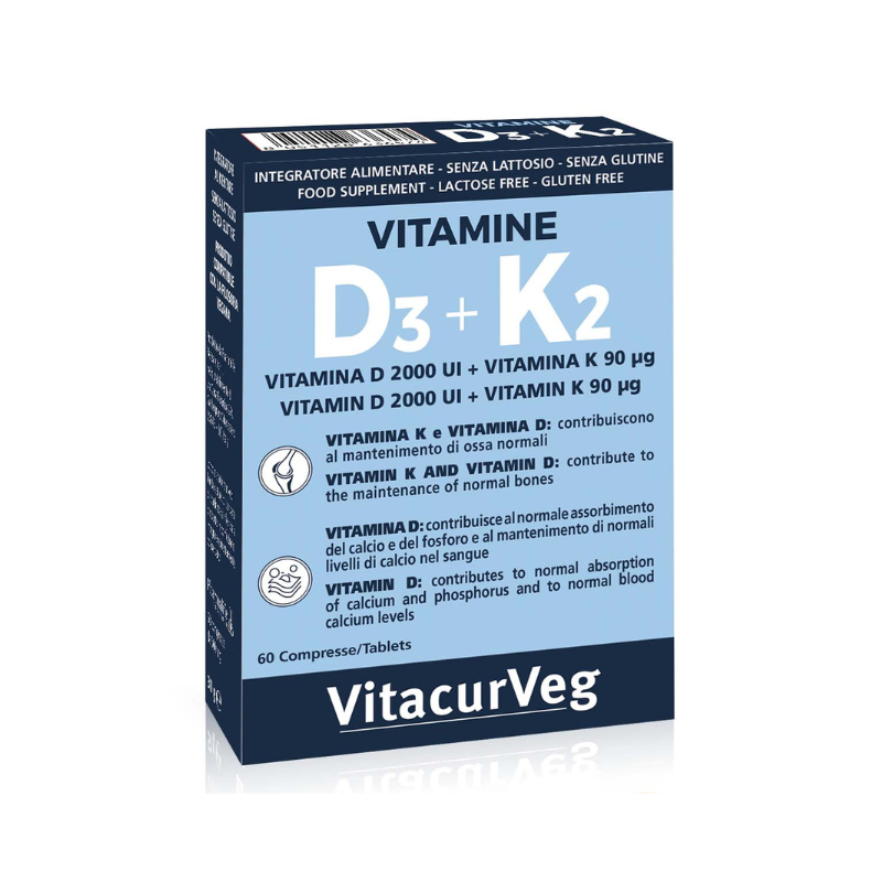 Vitamine D3+K2 60 cpr