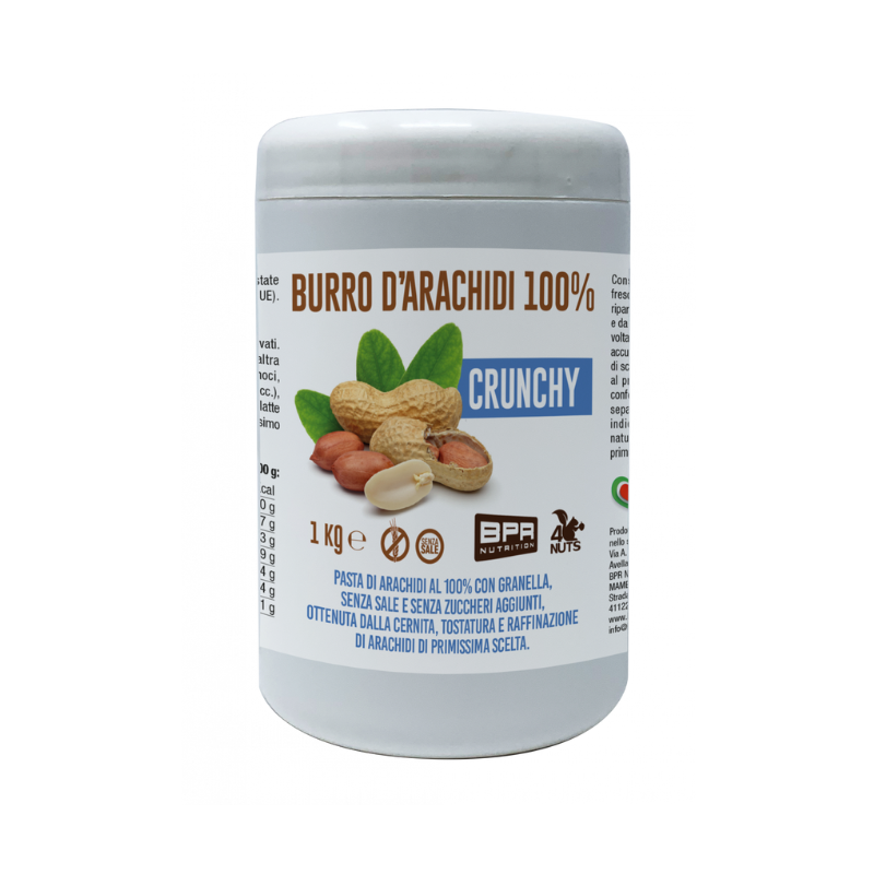 Burro D'Arachidi 100% CRUNCHY 1Kg